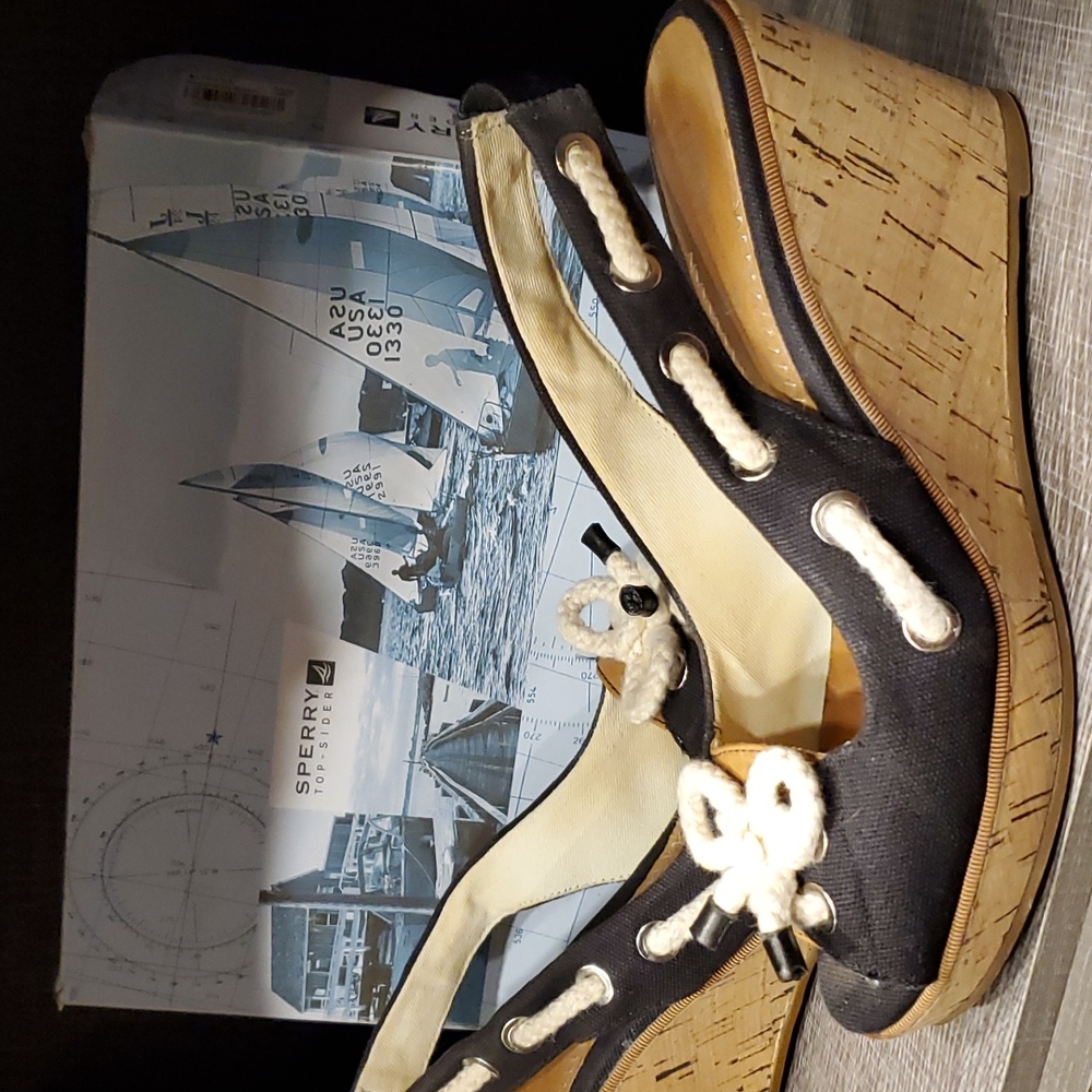 Sperry cork & canvas wedges